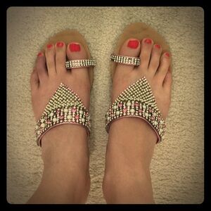 Party wear pink sandals - Indian